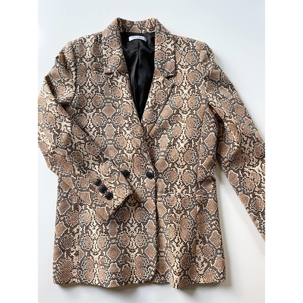 Anine Bing Madeline Blazer In Python Size Xs - image 5